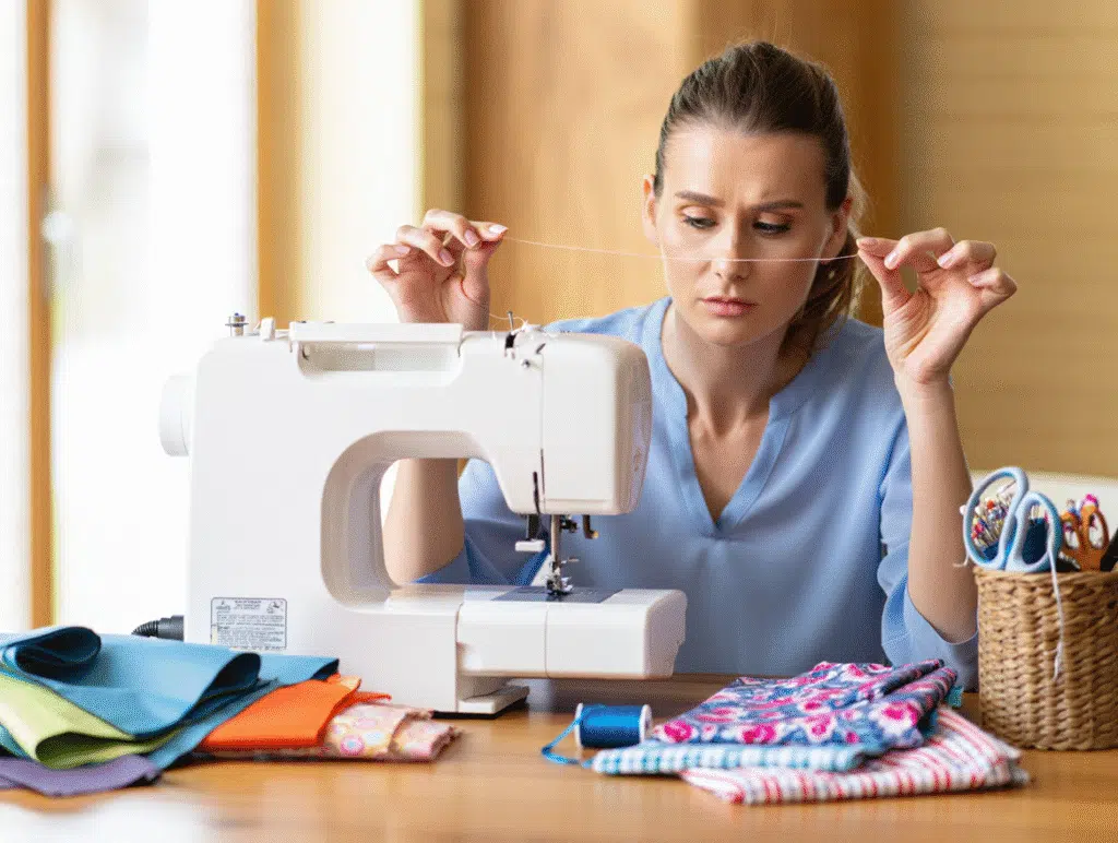 למה החוט העליון במכונת תפירה נקרע